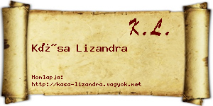 Kása Lizandra névjegykártya